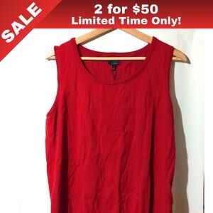 [Sale: 2 for $50!] Talbots Red Sleeveless Shirt – NWT – XL 0013